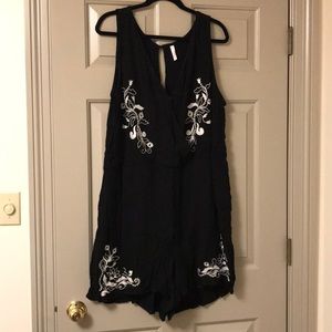 Black and white romper